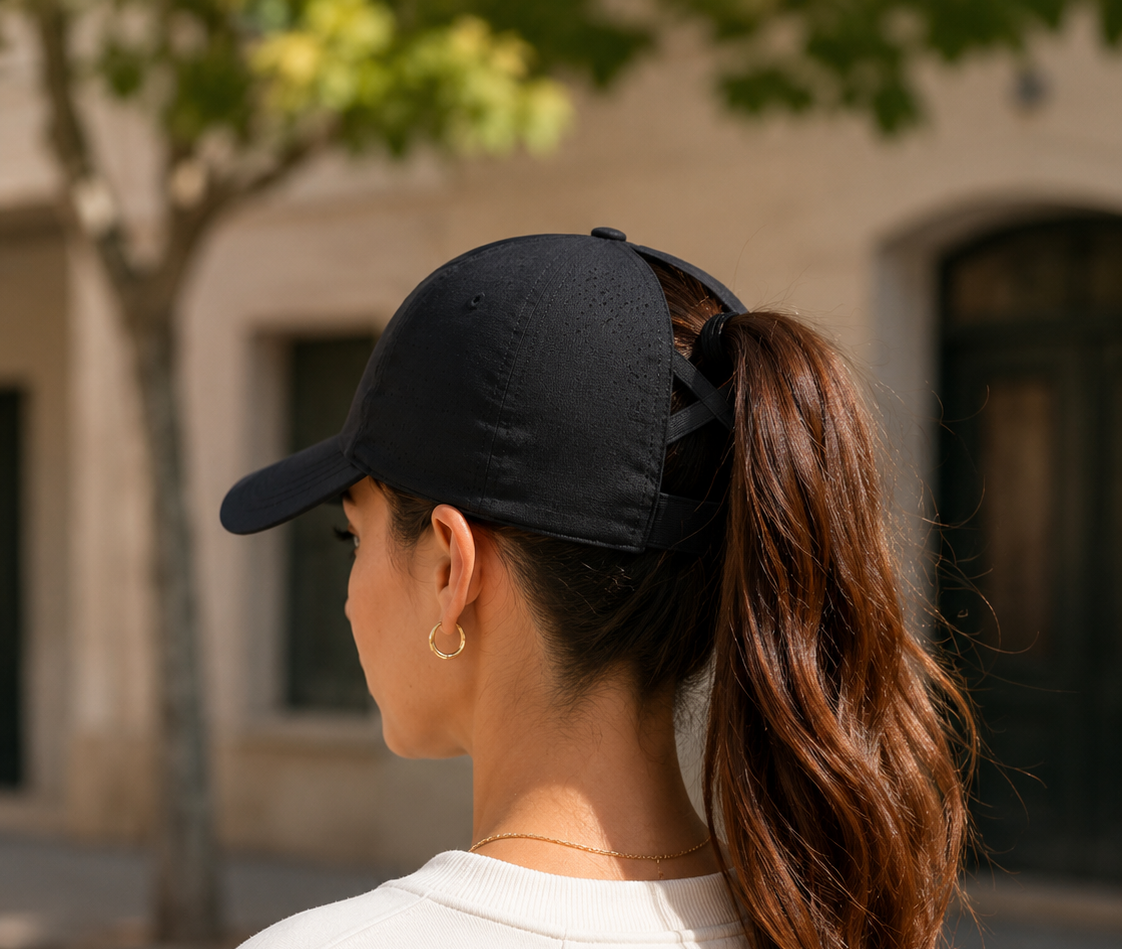 Gorra deportiva para coleta Auren Versa en Negro Onix